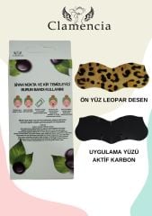 Clamencia Aktif Karbon Burun Bandı Leopar Desenli 6'lı